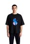 Men's Oversize T-Shirt Astronaut Playing Guitar on the Moon Printed Relaxed Fit Casual Wear Modern Stylish