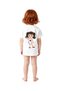 Children's T-Shirt Kawaii Girl Character Hearted Eyes Bow Printed Relaxed Fit Casual Modern Stylish Elegant