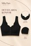 Slim Lift Laser Cut Front Buttoned Seamless Invisible Agrafted Strap Ghost Bralette Bra - 4