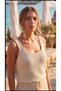 Women's Strappy Square Neck Knitwear Pareo with Waist Tie - 7