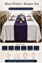 Bohemian Crinkled Look Tablecloth and Runner Set of 2 – with Different Options, for Dinners, Promises, and Special Occasions