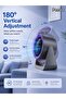 Desktop Fan, Portable High-Speed Mini Desk Fan with LED Display, 3/6/9 Hour Timer, 5 Levels, 100 Wind Speeds, Suitable for Office, Home, Dorm, Travel (Purple) - 4
