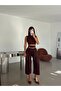 Asymmetrical Shalwar Suit - Brown - 6