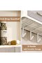 Spice Rack and Kitchen Storage Organizer - 3-Tier Kitchen Shelf with Drawers and Hooks for Spice Jars, No-Drill Adhesive Wall Mount for Home Organization - 8