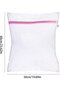 Universal laundry bag with zipper, mesh anti-tangling, medium size, white. - 5