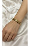 Gold Patterned Steel Handcuff Bracelet – Stylish and Modern Bracelet for Women