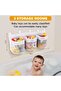 Toy storage bag with three compartments, white - 5