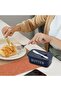Blue butter dish with lid and knife - 4