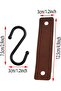 10 S-shaped hooks, leather, multi-functional, beige - 2
