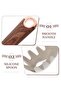 Long-handled pasta spoon with serrated edges for hanging, wood color, 32 cm. - 2