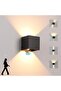 6W motion sensor wall light 3000K black.