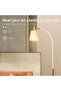 Adjustable height floor lamp (127-160 cm) with switch, E27 socket, white. Outdoor floor lamp. - 4