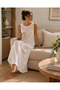 Muslin Long Dress %Cotton Relaxed Fit Lining Nightgown Beach and Casual Dress - 2