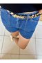 Women's Leopard Print Star Faux Leather Belt - 6