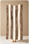 Watercolor Coffee White Vertical Stripes Patterned 70X150 Beach Towel - Digital Printed Bath Towel - 5