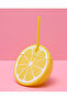 Yellow Slice Cup With Straw (540Ml) - 2