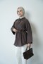 Women's Wide Cuff Waist Tie Hijab Shirt – Modal Fabric - 8