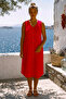 Narçiçeği V-Neck Sleeveless Hidden Pocket Lined Embroidered Casual Cotton Woven Dress 116 54 - 5