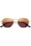 Square Polarized Sunglasses for Women Men Small Hexagonal Polygon Mirrored Lens SJ1072 - 3