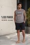 Men's Two-Piece Set 100% Cotton, Summer, Gym, Athlete, Football, Fitness, Jogging, Home Wear Anti-Sweat - 2