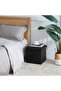 15 inches Storage Ottoman Cube, Foldable Storage Boxes Footrest Step Stool, Padded Seat for Dorm Liv - 7