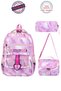 Ultra-Luxury Heart Detailed Girls' Premium Primary School Bag with Back Support, Thermal Lunch Box and Pen Holder