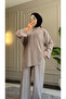 6072 - Stylish Comfortable Ribbed Ripo Soft Fabric Casual Women's Set - 5