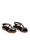 Women's Black Ankle Strap Stylish Sandals with Padded Sole B106 Z - 2