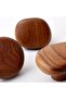 Wall hooks, 4 wooden coat hooks, decorative wall hooks, handcrafted wooden wall rack - 4