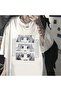 Mi̇ngalondon Triple Anya Forger Printed White Unisex Oversize T-Shirt