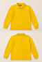 Long Sleeve Polo Collar Tok Fabric Cotton School T-Shirt Unisex School Uniform - 2