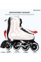 Inline Skates, Breathable and Comfortable Beginner Roller Skates with Flashing Wheels, 4 Si - 4
