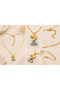 Double Color Z Letter Steel Necklace - 2