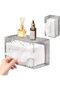 GREBIRD Under Cabinet Tissue Box Holder, Wall Mounted Tissue Roll Storage Rack, Clear Acrylic Paper