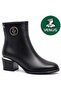 Saranda Genuine Leather Orthopedic Heeled Women's Boots Black