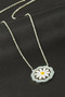 Daisy Enamel Zircon Stone Necklace