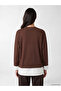 Lcw Everyday Brown Soft Touch Oversize Women's Sweatshirt Tunic - 4