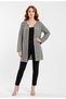 Women's Gray Long Knitwear Cardigan