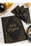 Happy Birthday Napkin |   Black Gold Birthday Napkin |   Star and Balloon Themed Party Napkin Birthday Party Set Decoration