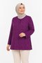 Women's New Model High Quality Round Neck Middle Age Mother Combed Cotton Blouse 6549 - 2