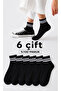 100% Cotton Unisex Half-Cone Hoop Summer Socks Premium Quality Anti-Sweat Esmek Socks 6 Pairs - 2