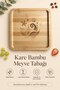 Sea Breeze 20X20 cm Natural Bamboo Fruit and Presentation Plate - 3