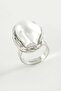 Oval pearl metal ring - 2