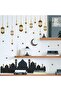 ملصقات نوافذ رمضان مبارك، ملصقات جدارية على شكل فانوس وقمر ونجمة، مستلزمات حفلات العيد الإسلامية - 5