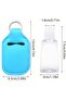 20 Pcs Empty Travel Size Bottles with Keychain Holder Set, 10 Pcs Clear Refillable Hand Sanitizer Bo - 3