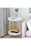 Modern Round Living Room Side Table – Double Layer - 4