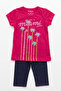 Girl/Boy 2-6 Years Old Short Sleeve Capri Set 2-Piece Cotton Summer Bottom Top Set