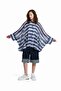 Blue and White Striped Oversize Shirt 19210 - 3