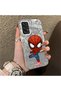 Samsung Galaxy A33 Compatible Spider Man Patterned Silicone Edge Hard Back Case Couple Phone Case - 3