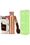 100% Handcrafted Hammered Pure Copper Bottle 950ml with FREE Cleaning Brush & Canvas Bag